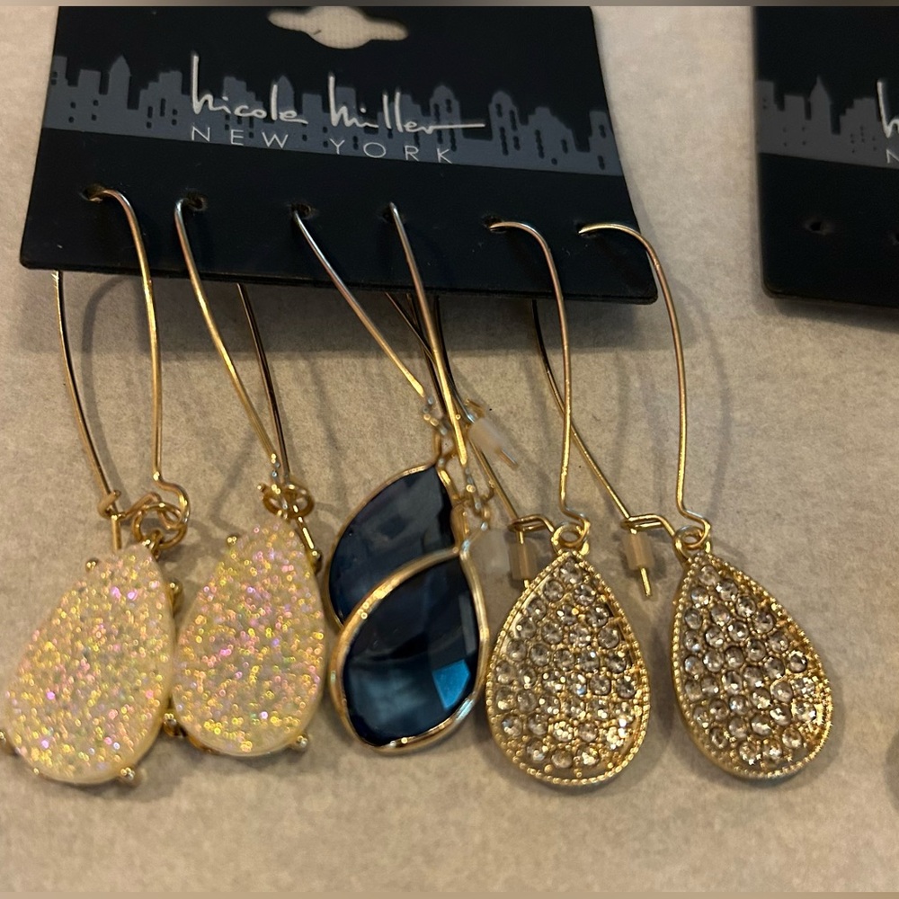 NWT NICOLE MILLER NEW YORK EARRINGS *CLEARANCE* - Picture 2 of 3